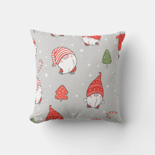 Winter Gnome Festive Seamless Pattern Cushion