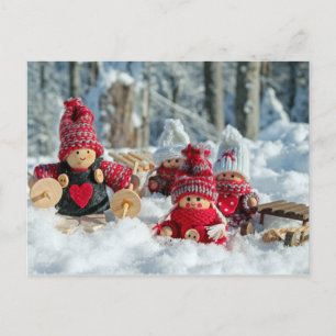 winter gnomes postcard