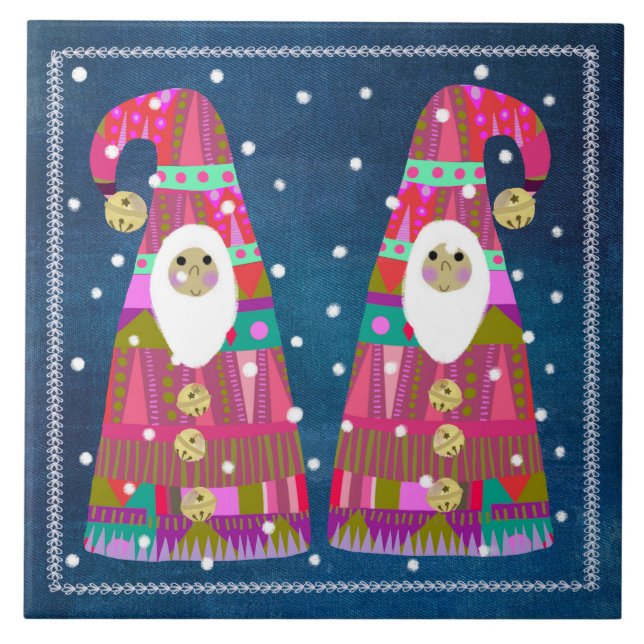 Winter Gnomes Trivet (Front)
