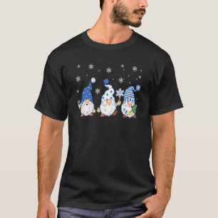 Winter Gnomies Xmas Blue Plaid Gnomes For Women Me T-Shirt