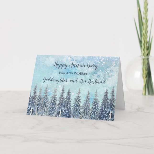 Winter Goddaughter and Her Husband Anniversary Card (Front)