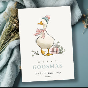 Winter Goose Christmas Funny Merry Goosmas  Holiday Card