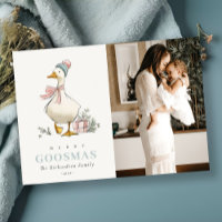 Winter Goose Christmas Funny Merry Goosmas Photo