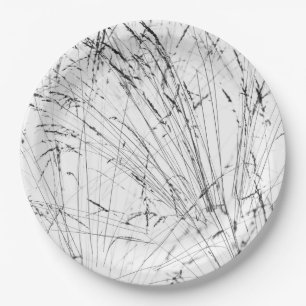 Winter Grass In Snow Paper Plate