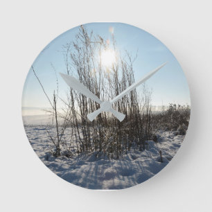 Winter grasses - round clock