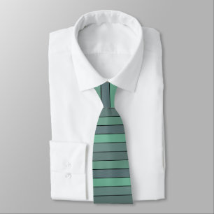 Winter Green And Gray Stripes On Watercolor Paper  Tie