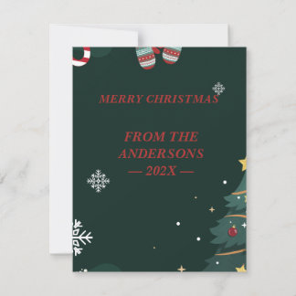 Winter Green  Christmas Party  Holiday Card