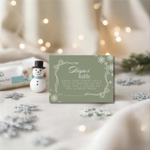 Winter Green Diaper Raffle Baby Shower