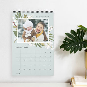 Winter Greenery 24 Photo Custom Caption Calendar