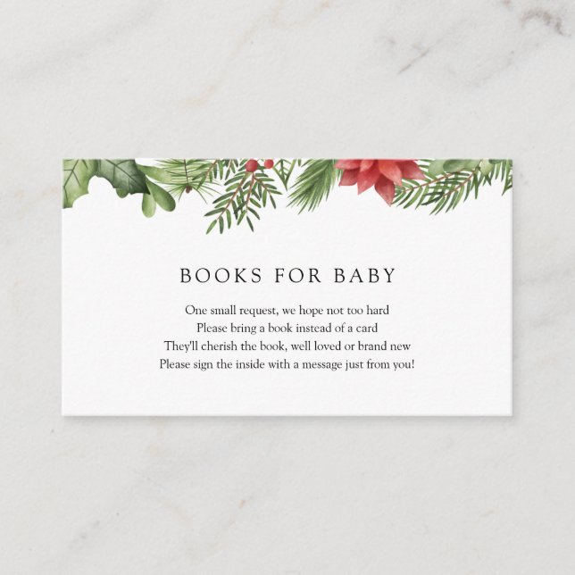 Winter Greenery Books for Baby insert card (Front)