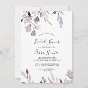 Winter Greenery Bridal Shower Invitation