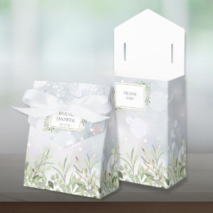 Winter Greenery Foliage Bridal Shower Favour Box