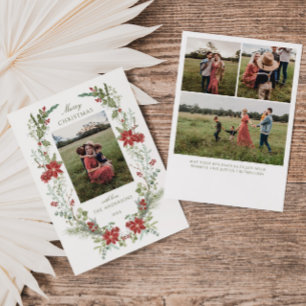 Winter Greenery Frame Holiday Card