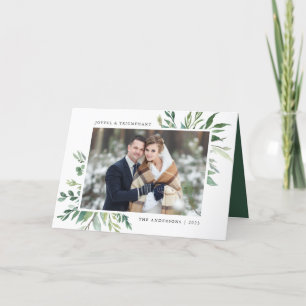 Winter Greenery Holiday Folded Card