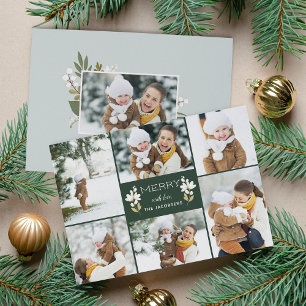 Winter Greenery   Holiday Photo Card