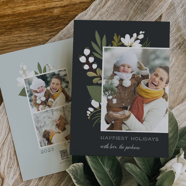 Winter Greenery | Holiday Photo Card (Creator Uploaded)