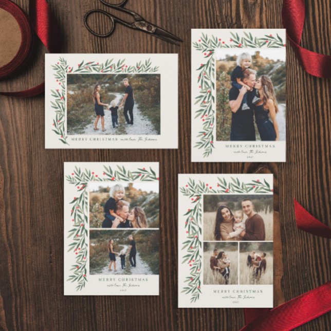 Winter Greenery Ivory Photo Christmas (Creator Uploaded)