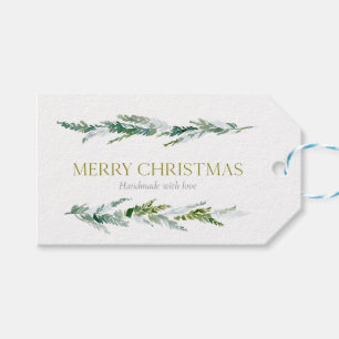 Winter Greenery “Merry Christmas” Gift Tags