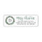 Winter Greenery Monogram Wreath Return Address
