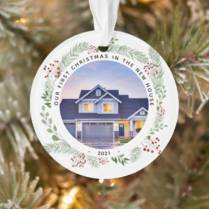 Winter greenery New House Photo Ornament