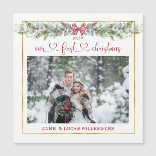 Winter Greenery Our 1st Christmas Wedding Photo