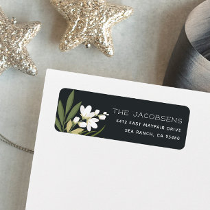 Winter Greenery Return Address Label