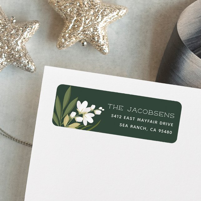 Winter Greenery Return Address Label (Creator Uploaded)