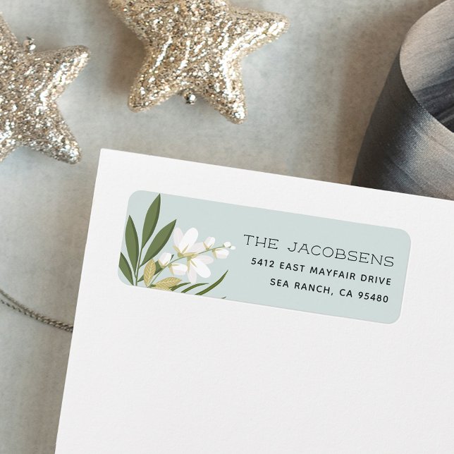 Winter Greenery Return Address Label (Creator Uploaded)