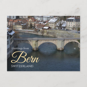 Winter Greetings from Bern Switzerland Postcard