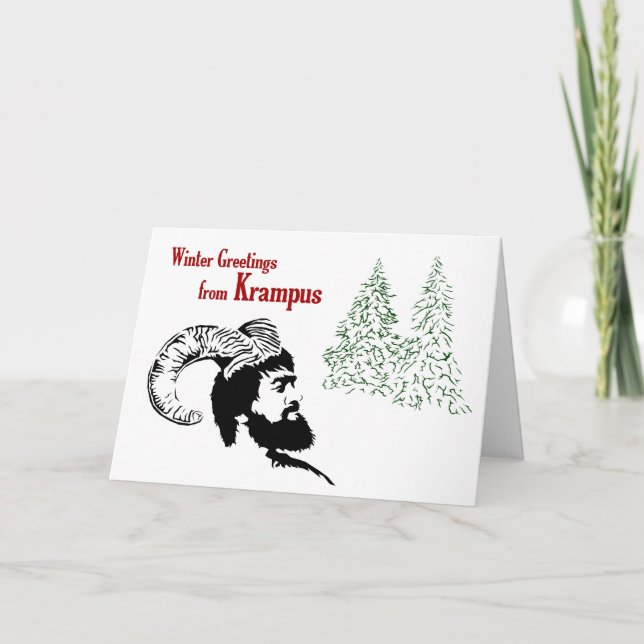 Winter Greetings from Krampus Holiday Card (Front)