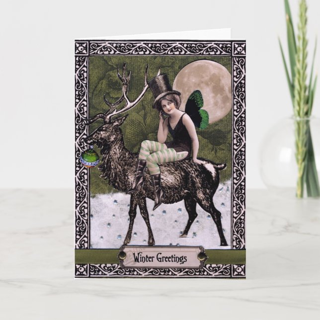 Winter Greetings Holiday Card (Front)