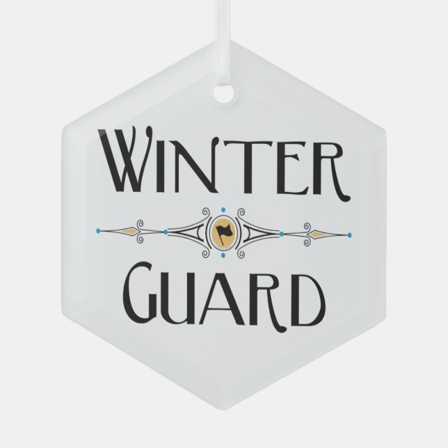Winter Guard Decorative Line Glass Tree Decoration (Front)