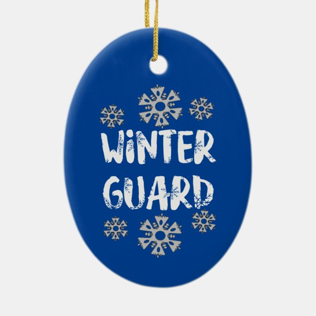 Winter Guard Snowflake Ceramic Ornament (Back)