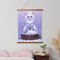 Winter Guardian :Whimsical Arctic Fox wildlife