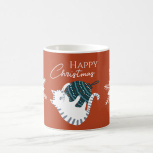 Winter Happy Christmas Toy Cat Gift Coffee Mug