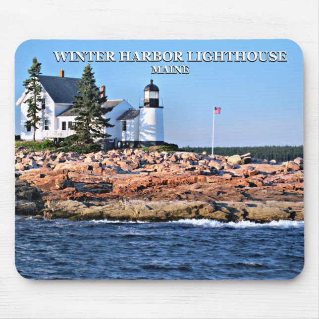 Winter Harbour Lighthouse, Maine Mouse Pad (Front)