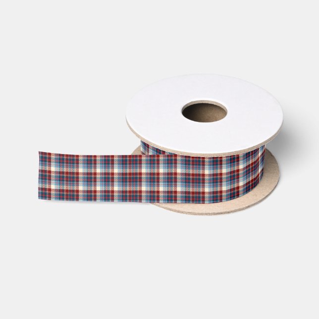 Winter Harbour Plaid Satin Ribbon (Spool)
