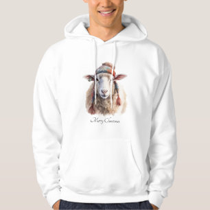 Winter Hat Christmas Sheep Custom Text Hoodie