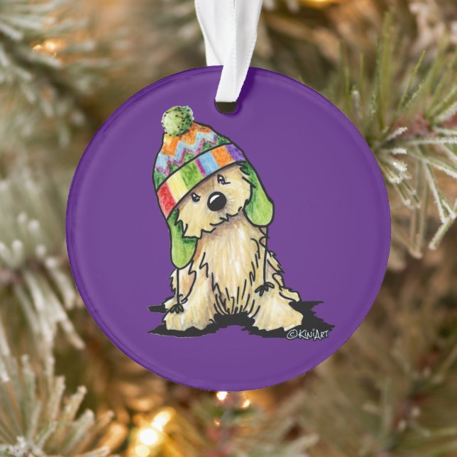 Winter Hat Terrier Dog Ornament (Tree)