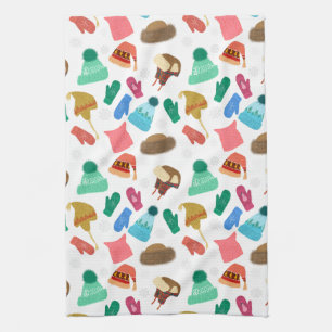 Winter Hats and Mittens - Hand-drawn Tea Towel