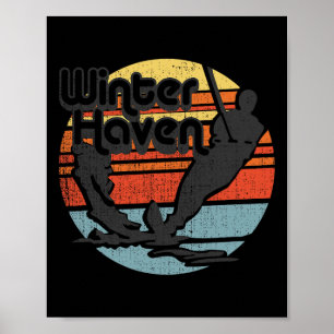 Winter Haven Water Skiing Retro Vintage Gift Men W Poster