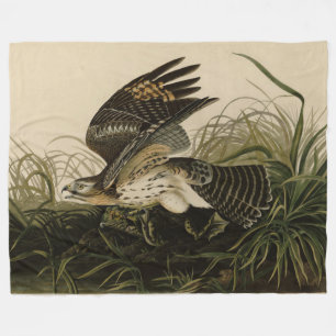 Winter Hawk, John James Audubon's Birds of America Fleece Blanket
