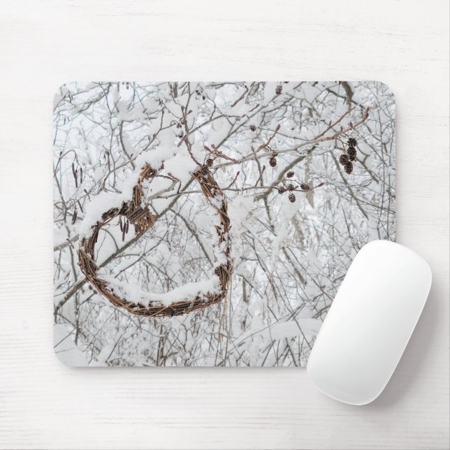 Winter Heart Mouse Pad (With Mouse)