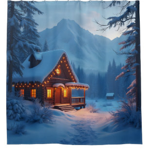 Winter Hearth Shower Curtain