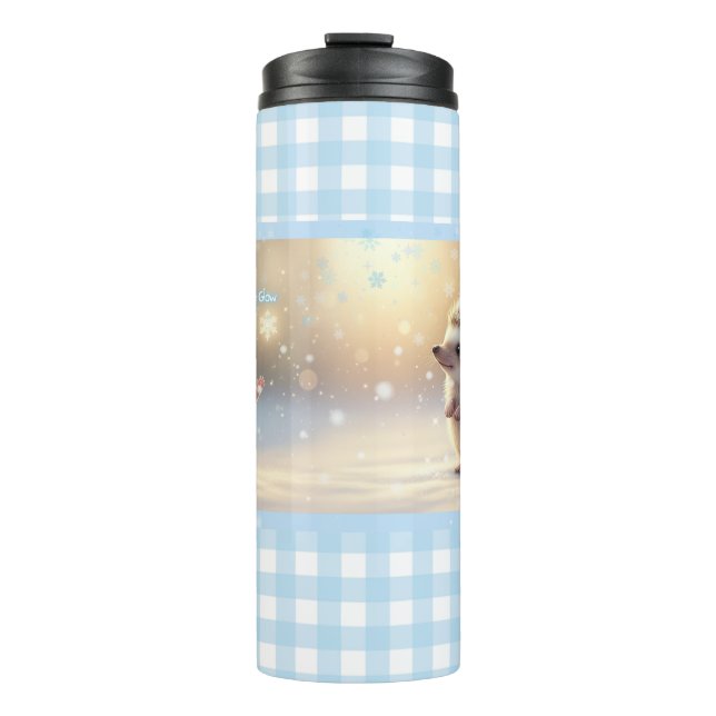 Winter Hedgehog Mug – Cute Snowflake  (Front)