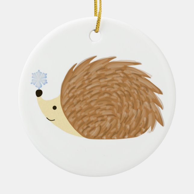 Winter Hedgehog Ornament (Front)
