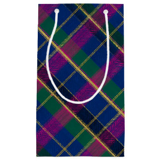Winter Heritage Tartan | Cobalt & Magenta Diamond Small Gift Bag