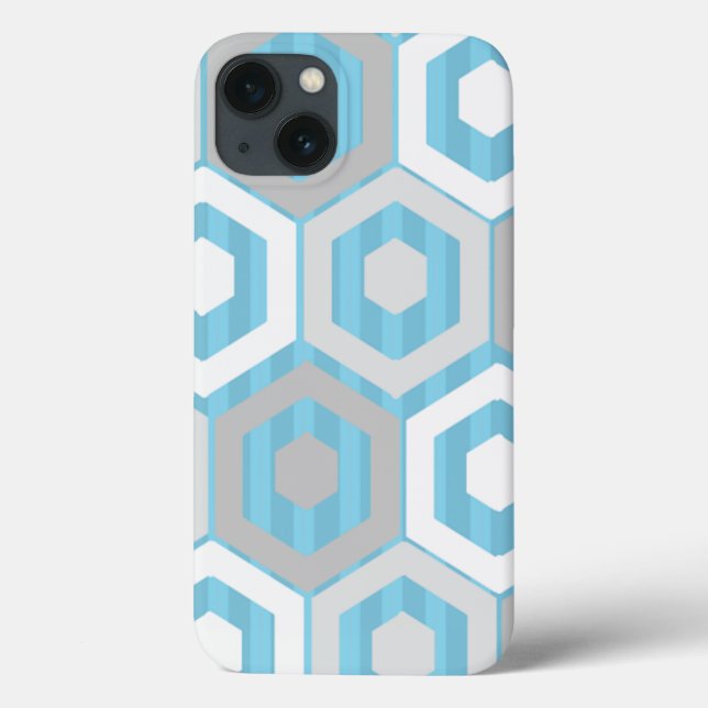 Winter Hexagons and Stripes Case-Mate iPhone Case (Back)