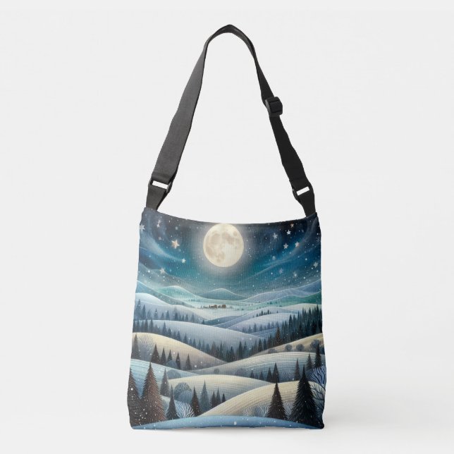 Winter Hillsides Crossbody Bag (Front)