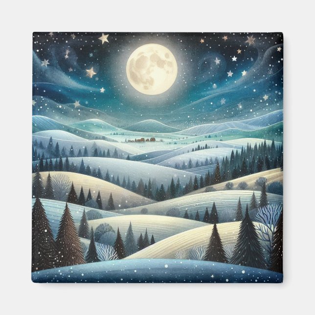 Winter Hillsides Magnet (Front)